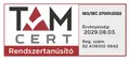 TAM CERT tanúsítványjelvény: ISO/IEC 27001:2022, reg. szám 92 A116100 0642